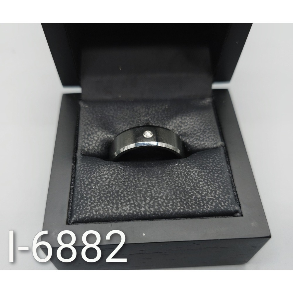 Triton Men's Black Tungsten Diamond Wedding Band Ring Size 11